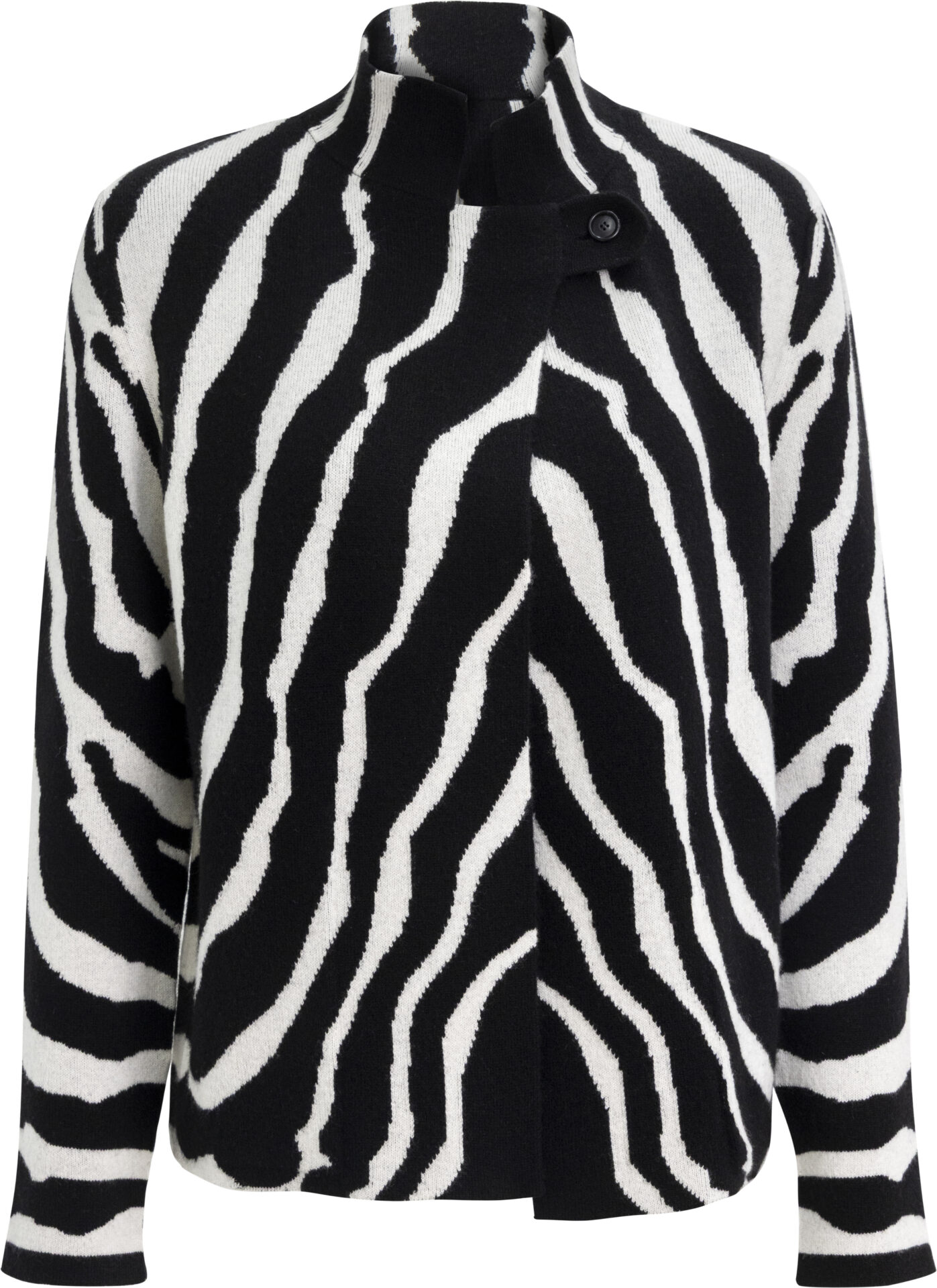 Reversible Cashmere Jacket with Graphic Zebra Pattern<br/> - Image 4
