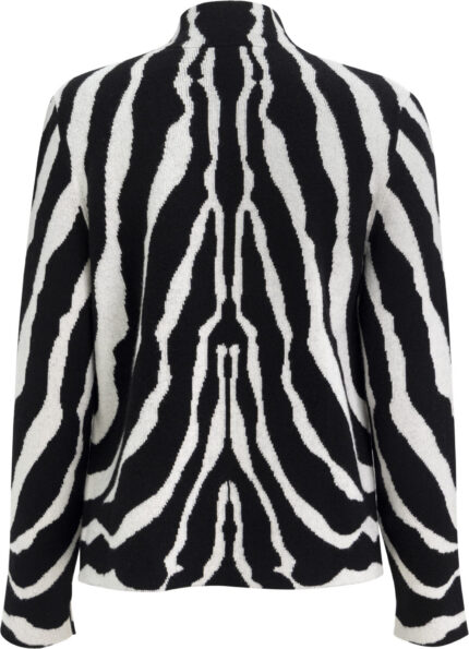 Reversible Cashmere Jacket with Graphic Zebra Pattern<br/> - Image 3
