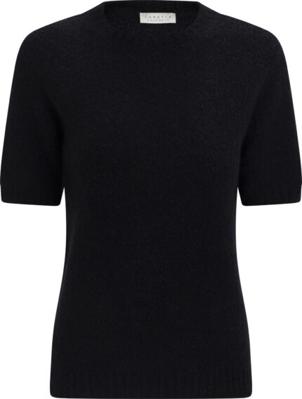 Short-Sleeved Silk-Cashmere Sweater<br/>