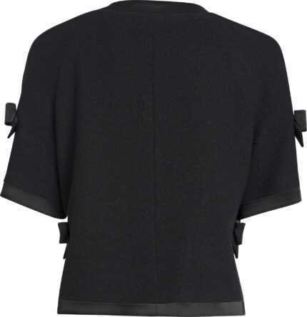 Kurzjacke mit Schleifendetails und Satinbesatz – Bild 3