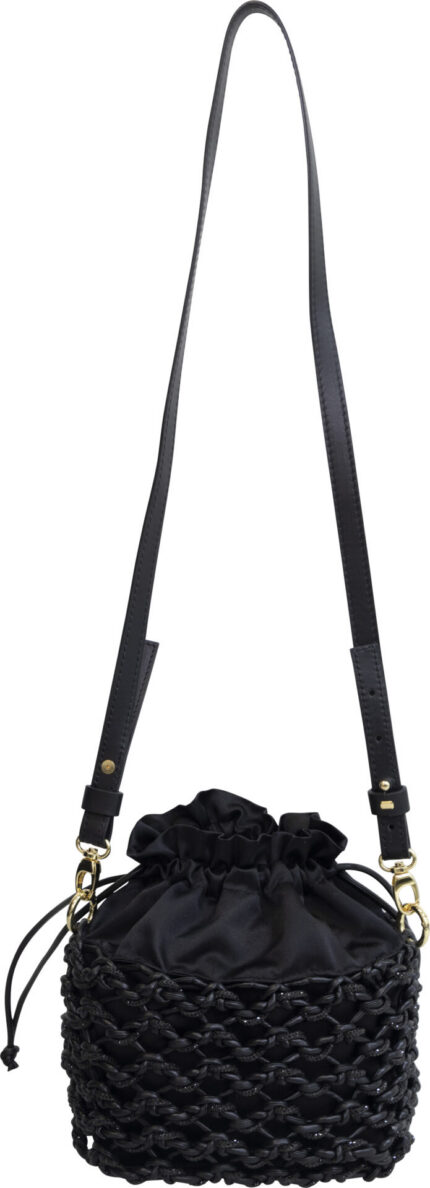 Bucket Bag with Woven Texture and Shoulder Strap<br/> - Image 4