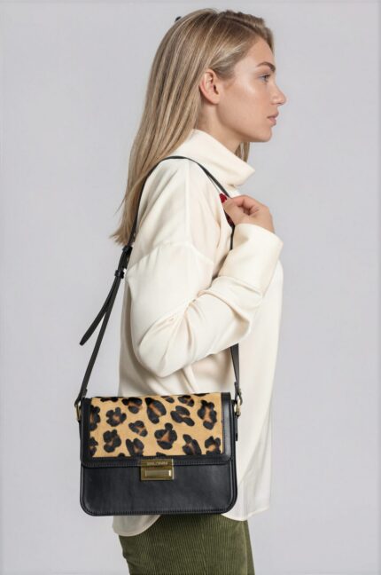 Crossbody Bag with Leopard Print<br/> - Image 2