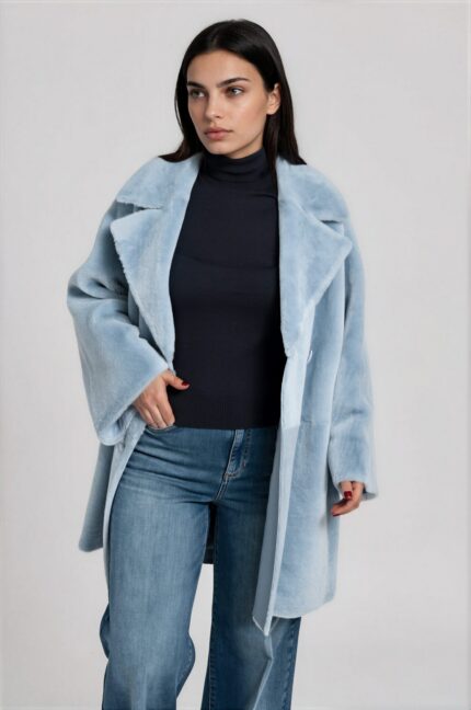 Shearling-Mantel aus Lammleder – Bild 2