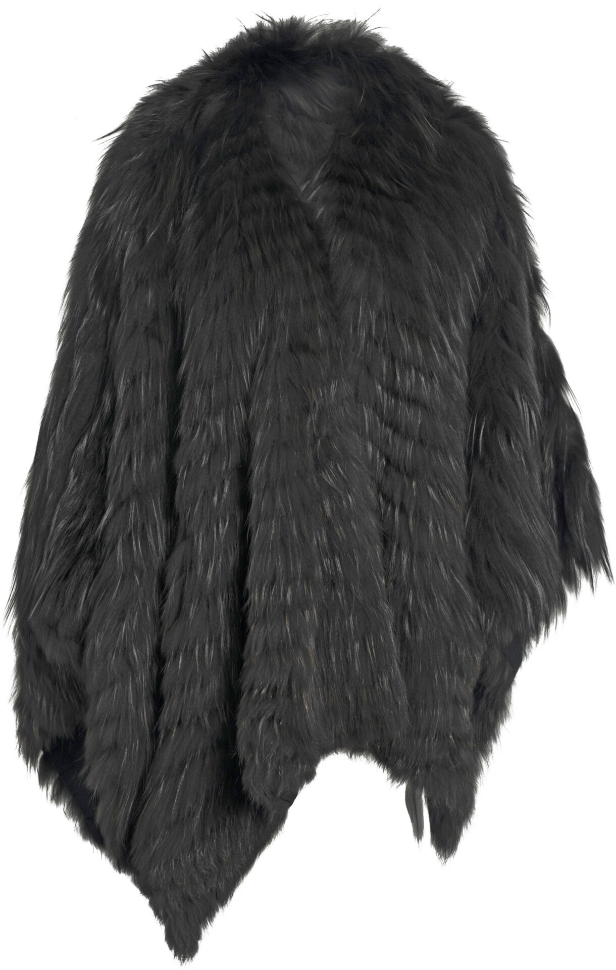 F06SF17F1_braun_3399_a Wende-Cape aus Fuchs und Wolle – Bild 1