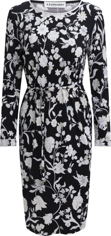 Figurbetontes Kleid mit floralem Print und Bindegürtel – Bild 3