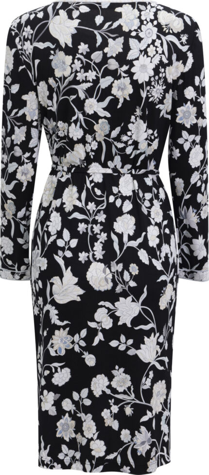 Figurbetontes Kleid mit floralem Print und Bindegürtel – Bild 5