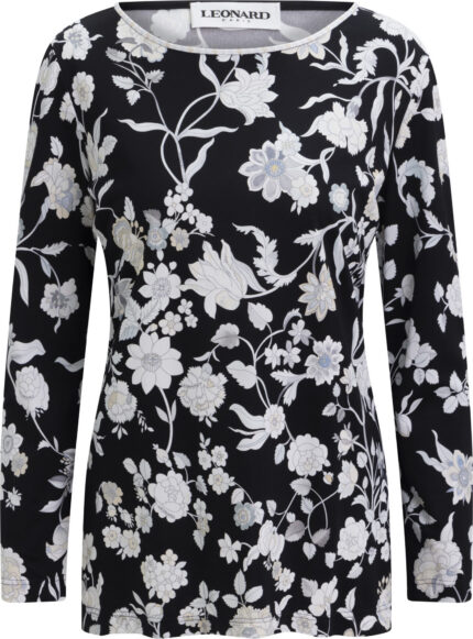 Long-Sleeve Top with Floral Print<br/>