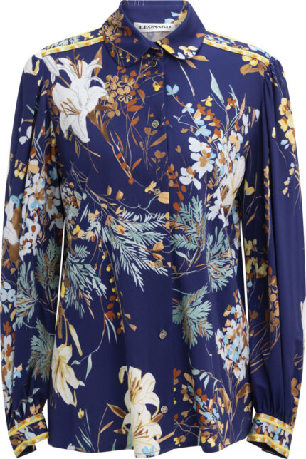 Blouse with Floral Print and Button Placket<br/> - Image 3