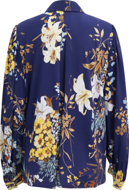 Blouse with Floral Print and Button Placket<br/> - Image 4