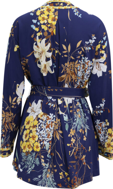Kimono Jacket with Floral Print and Tie Belt<br/> - Image 4