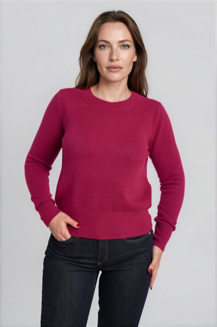 Cashmere-Seiden-Pullover in Pink – Bild 2
