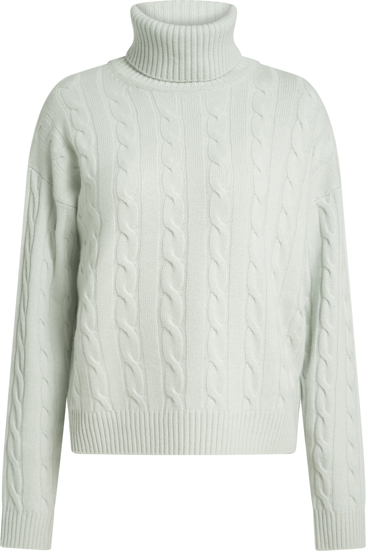 N86MAGN64_türkis_599_a Kaschmir-Rollkragenpullover mit Zopfmuster – Bild 1