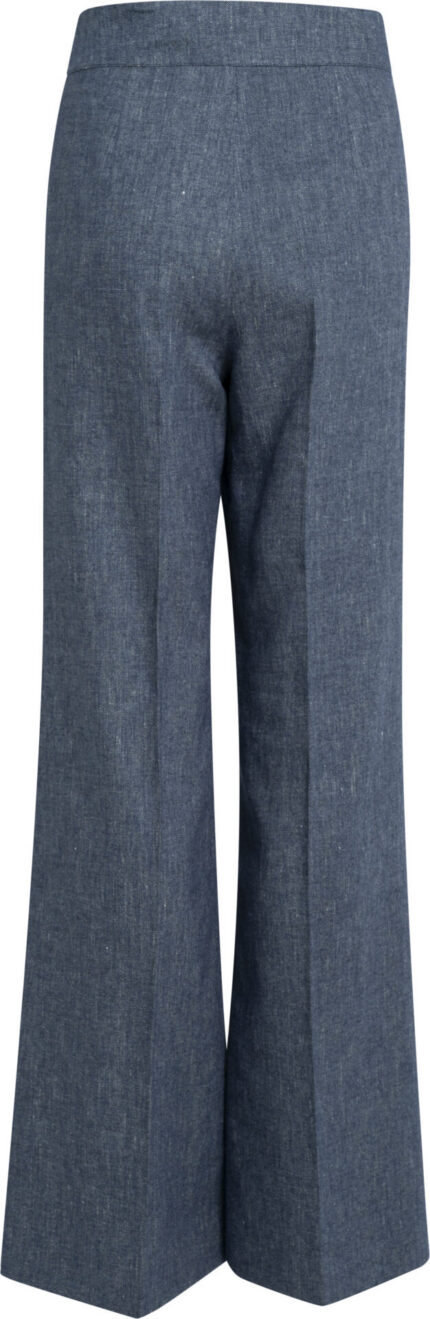Wide-Leg Trousers in Linen, Virgin Wool, Silk and Cashmere Blend<br/> - Image 3