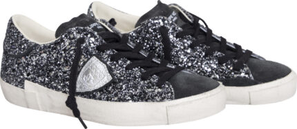 Glitzer-Sneaker mit Veloursdetails – Bild 2