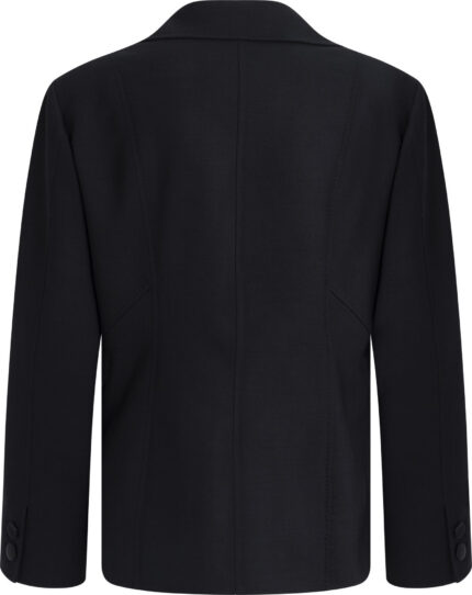 Elegant Virgin Wool Blazer with Floral Embroidery - Image 3
