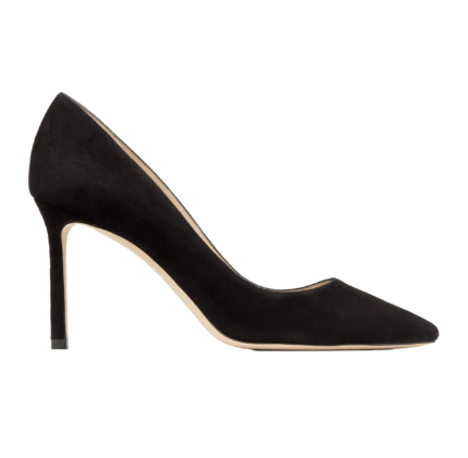 Spitz zulaufender Veloursleder-Pumps mit 8,5 cm Absatz – Bild 3