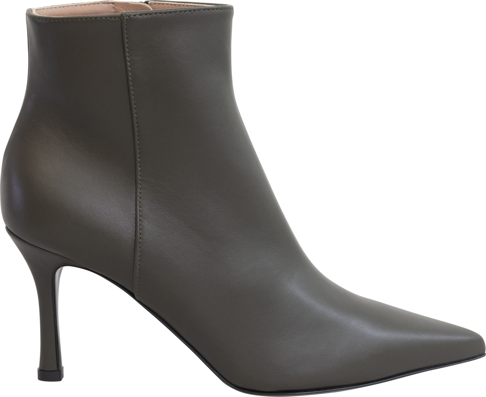 SA21017M1P_grün_549 Elegante Stiefelette in Dunkelgrün mit Stilettoabsatz – Bild 1