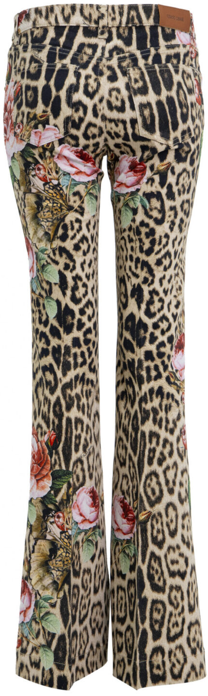 Flared Jeans with Leopard and Floral Print<br/> - Image 3