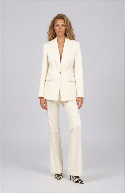 Trouser Suit with Tonal Animal Design<br/> - Image 2