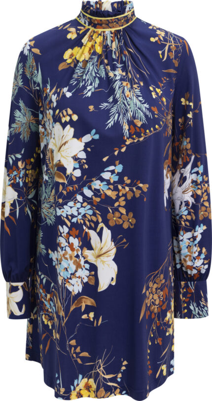 Fließendes Tunikakleid mit floralem Print