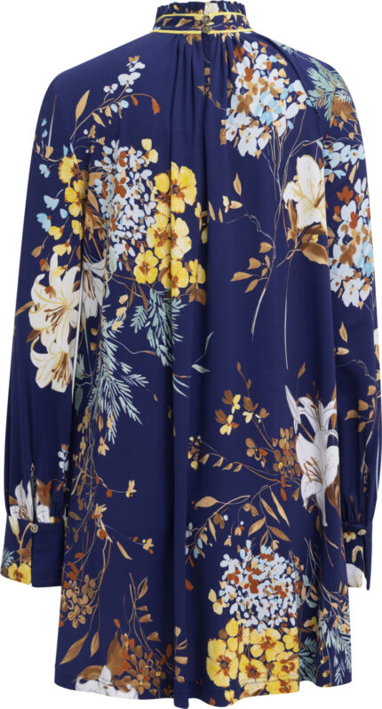 Fließendes Tunikakleid mit floralem Print – Bild 3