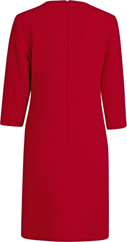 Schwarzes Schurwollkleid mit dekorativen Schmuckknöpfen – Bild 6
