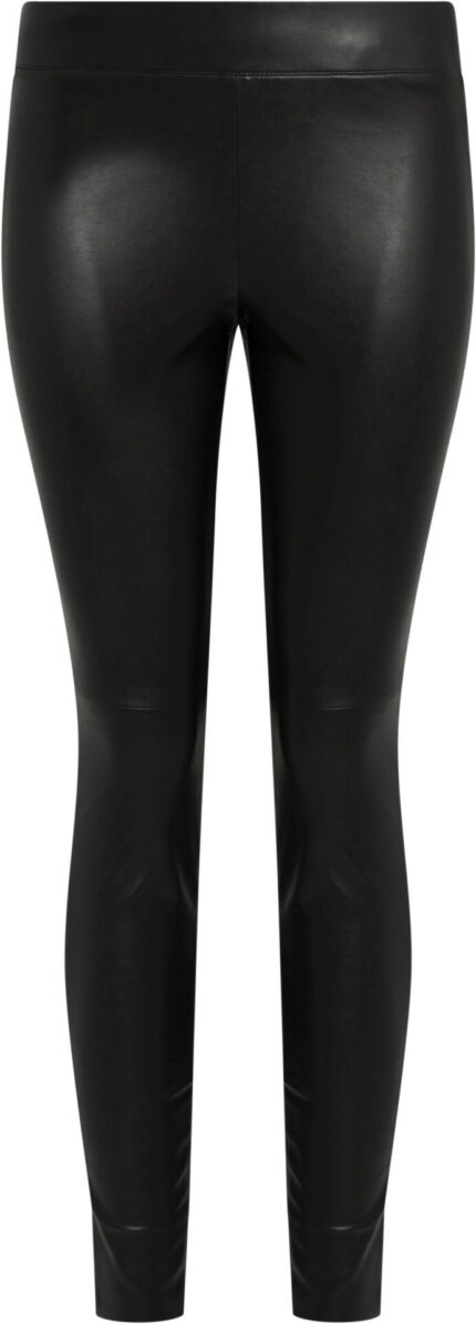 Schmale Kunstlederhose mit glatter Oberfläche