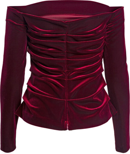 Velvet Off-Shoulder Top<br/> - Image 3