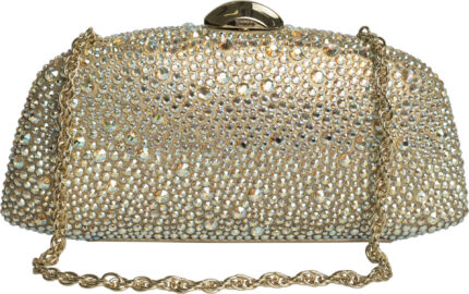 Kristallbesetzte Box-Clutch mit Kettenriemen – Bild 7