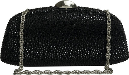 Kristallbesetzte Box-Clutch mit Kettenriemen – Bild 2