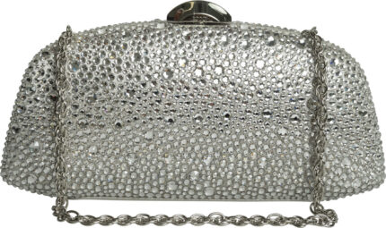 Kristallbesetzte Box-Clutch mit Kettenriemen – Bild 4