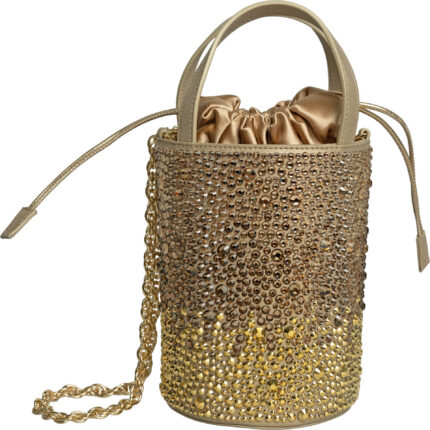 Mini Bucket Bag with Sparkling Stone Embellishment<br/> - Image 8
