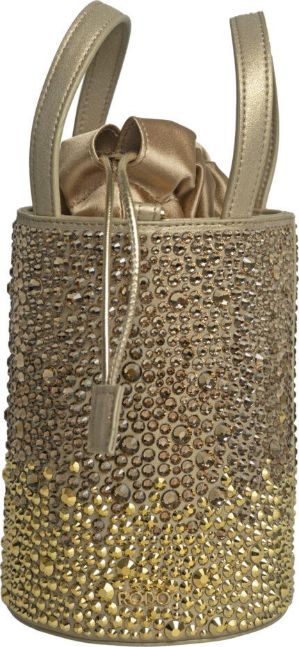 Mini Bucket Bag with Sparkling Stone Embellishment<br/> - Image 10