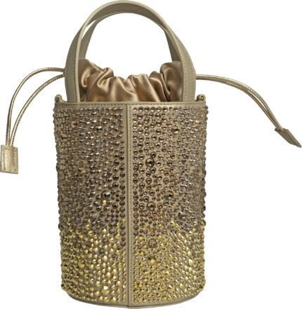 Mini Bucket Bag with Sparkling Stone Embellishment<br/> - Image 9