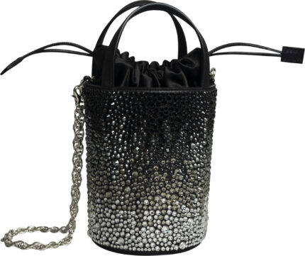 Mini Bucket Bag with Sparkling Stone Embellishment<br/> - Image 5