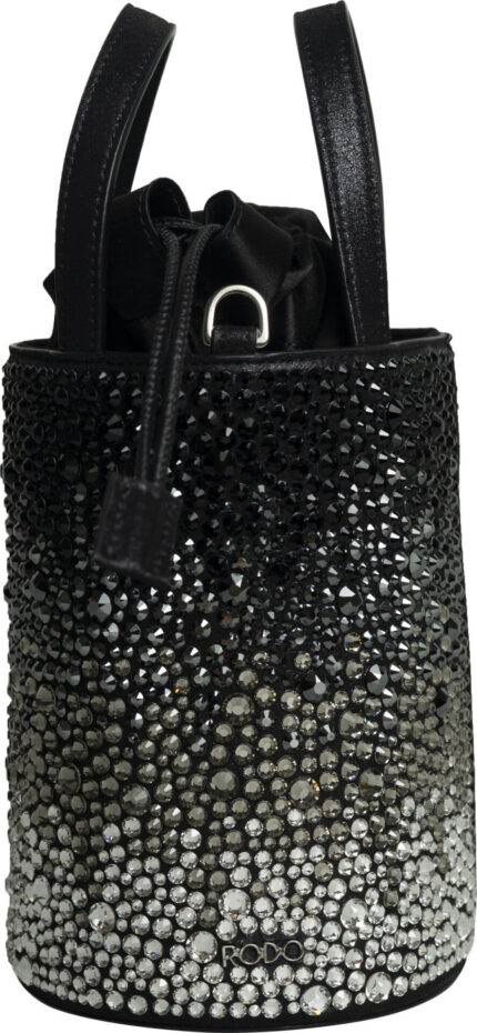 Mini Bucket Bag with Sparkling Stone Embellishment<br/> - Image 7