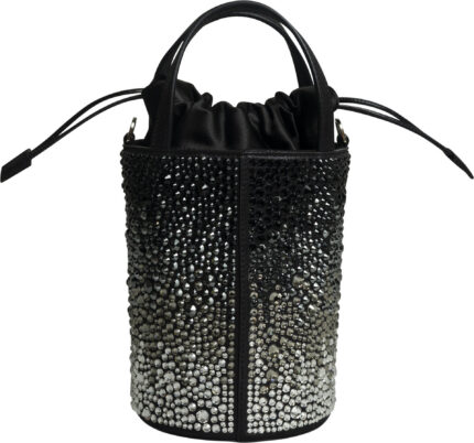 Mini Bucket Bag with Sparkling Stone Embellishment<br/> - Image 6