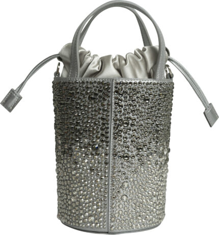 Mini Bucket Bag with Sparkling Stone Embellishment<br/> - Image 3