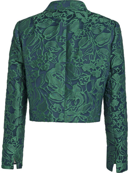 Cropped Floral Jacquard Jacket<br/> - Image 3