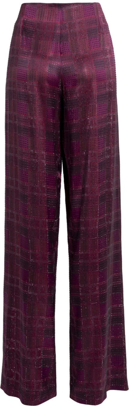 Seidenhose mit handapplizierten Ton-in-Ton-Kristallen – Bild 3