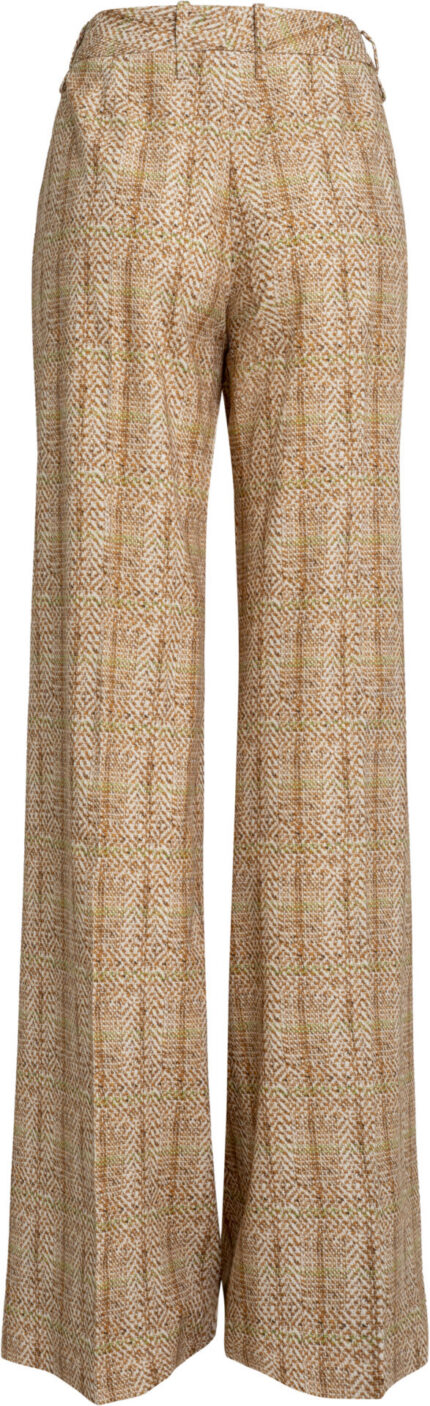 Wide-Leg Trousers in Smooth Viscose with Refined Textured Look<br/> - Image 3