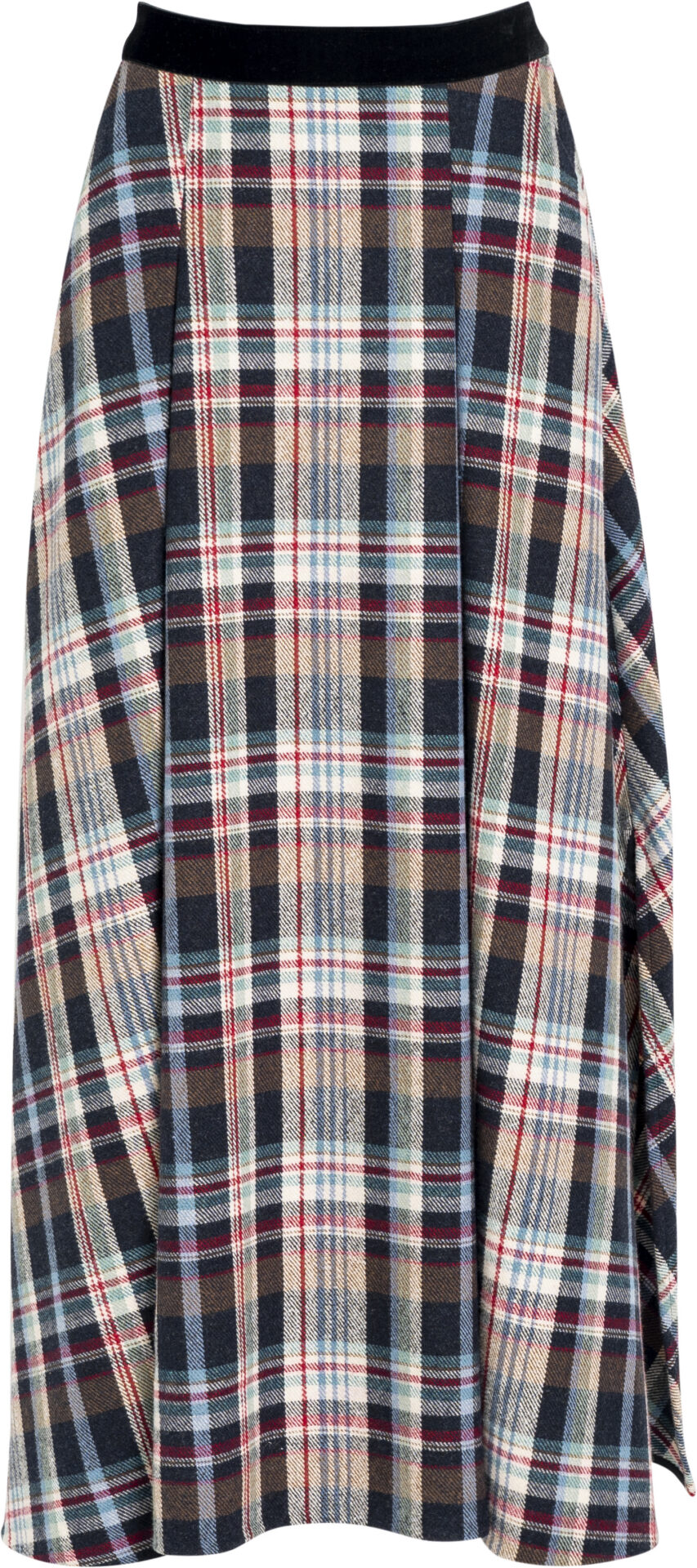 ES0356-15-RB45_multicolour_998 Karierter Midirock aus Woll-Baumwoll-Mix – Bild 1