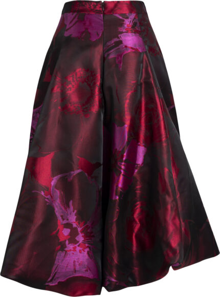Jacquard Skirt with Floral Design<br/> - Image 3