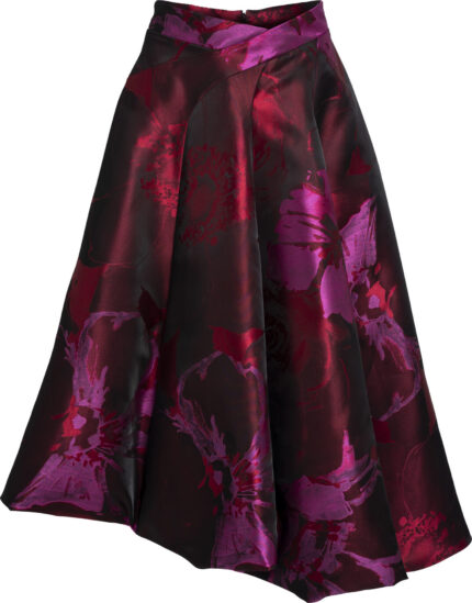 Jacquard Skirt with Floral Design<br/>