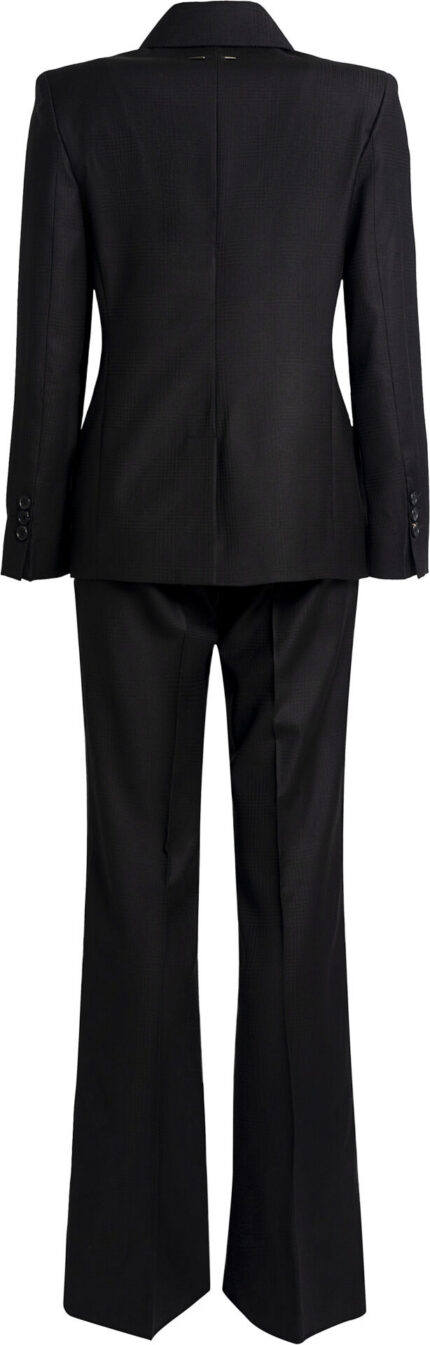Eleganter Hosenanzug aus Wolle mit tailliertem Blazer, doppelreihiger Knopfleiste und Hose mit leicht ausgestelltem Bein – Bild 3