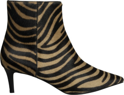 Elegante Stiefeletten mit Tigerprint, spitzer Silhouette und 5 cm Absatz