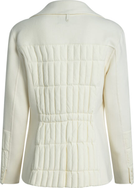 Tailored Wool Hybrid Blazer Jacket with Quilted Panels<br/> - Image 4