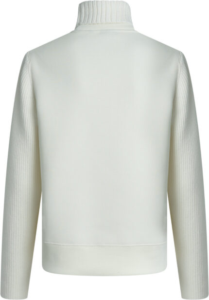 Sweatshirt with Roll Neck and Rib-Knit Details<br/> - Image 3