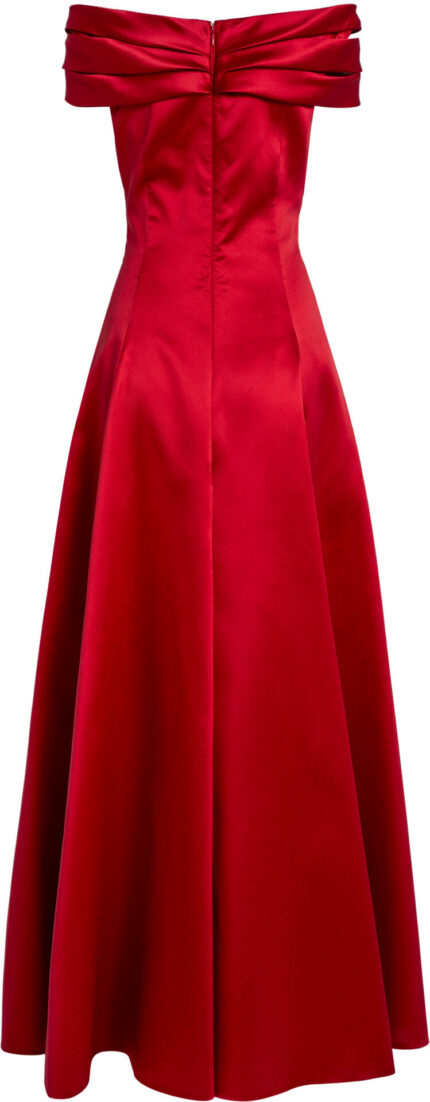 Bodenlanges Abendkleid aus Seidenmix mit Off-Shoulder-Ausschnitt – Bild 4