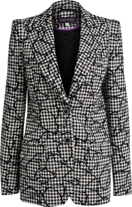 Patterned Blazer with Lapel Collar<br/>